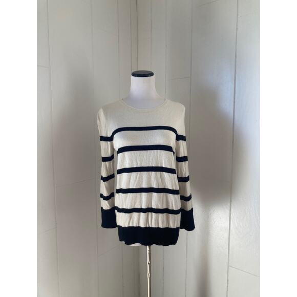 LOFT Striped Pullover Sweater, Size S - Picture 1 of 5